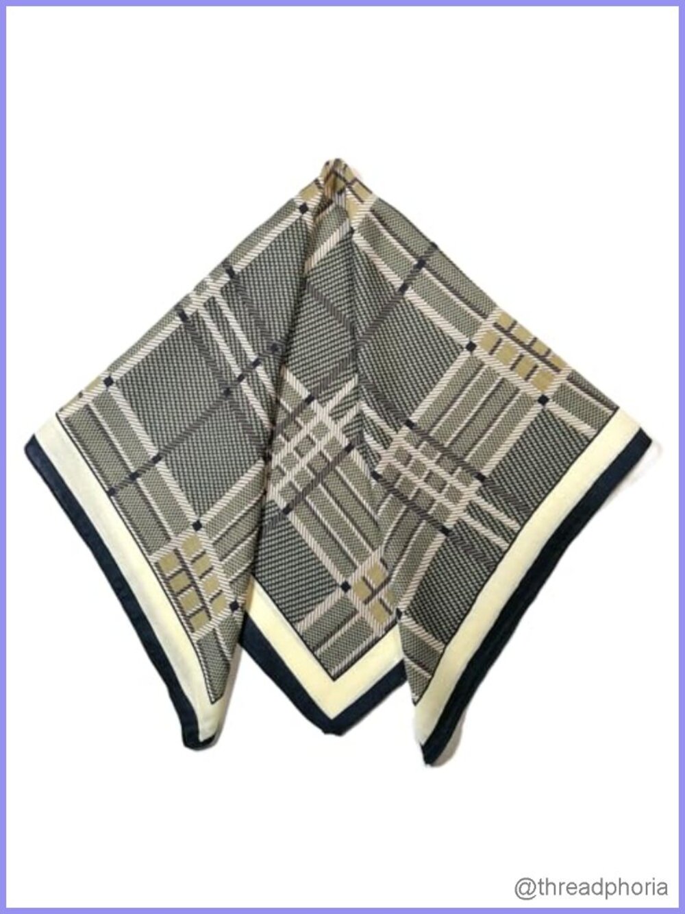 Silk Feel Pattern Square Scarf 27x27 Multi-Use Headscarf Bandana